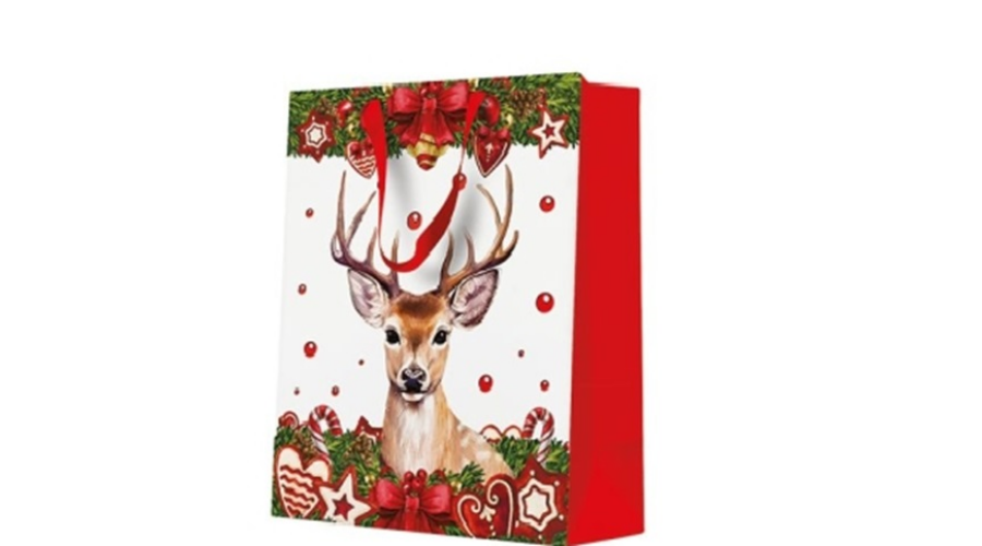 P.W.AGB2019003 Red Deer papír ajándéktáska medium 20x25x10cm