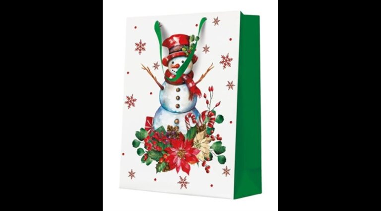 P.W.AGB2018902 Starly Snowman papír ajándéktáska big 30x41x12cm