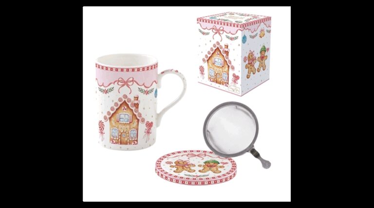 R2S.105SWEC Porcelán szűrősbögre tetővel