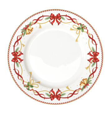 Porcelán lapostányér 26,5cm, Christmas Tale