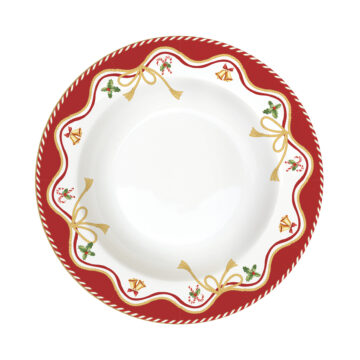 Porcelán mélytányér 21,5cm, Christmas Tale