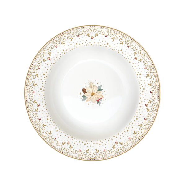 Porcelán mélytányér 21,5cm, White Elegance