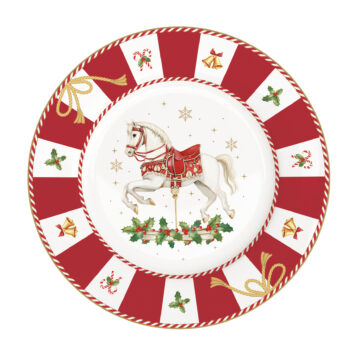 Porcelán desszerttányér 19cm, Christmas Tale