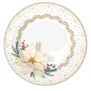 Porcelán desszerttányér 19cm, White Elegance