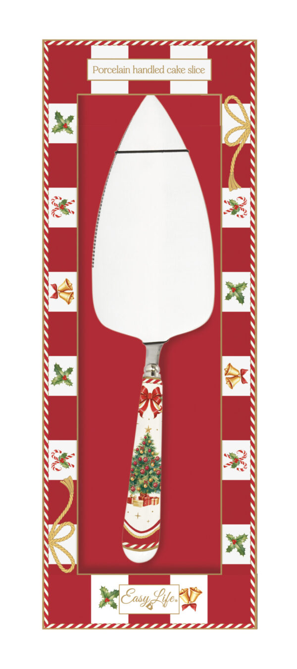 Rozsdamentes süteményeslapát porcelánnyéllel, Christmas Tale