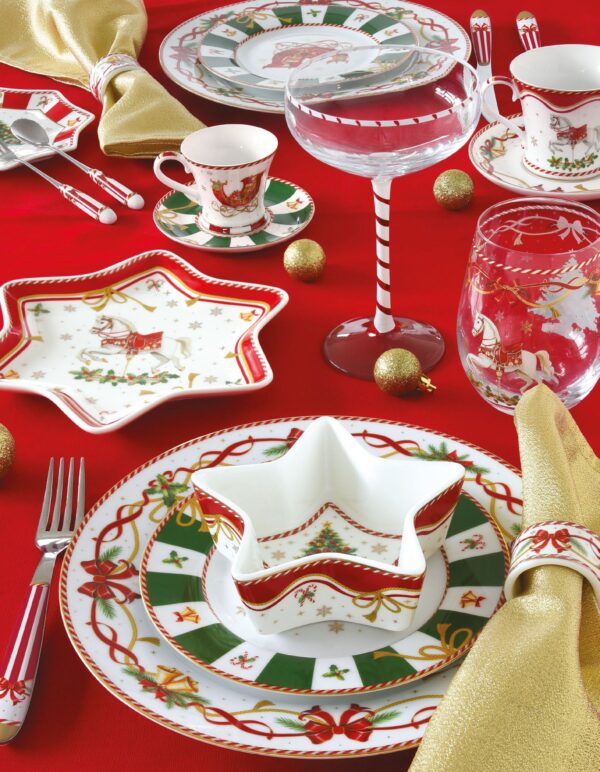 Porcelán lapostányér 27cm, Sweet Christmas