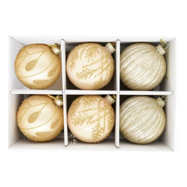 Gömb glitter dekorral