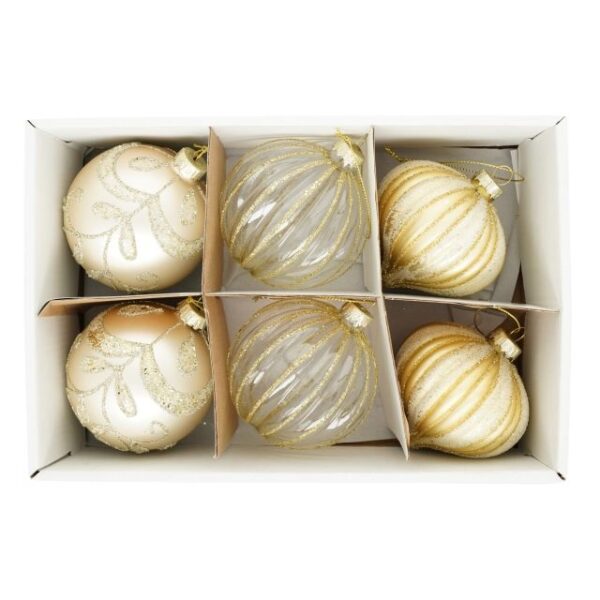 Gömb glitter dekorral