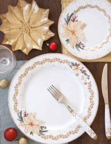 Porcelán lapostányér 26,5cm, White Elegance