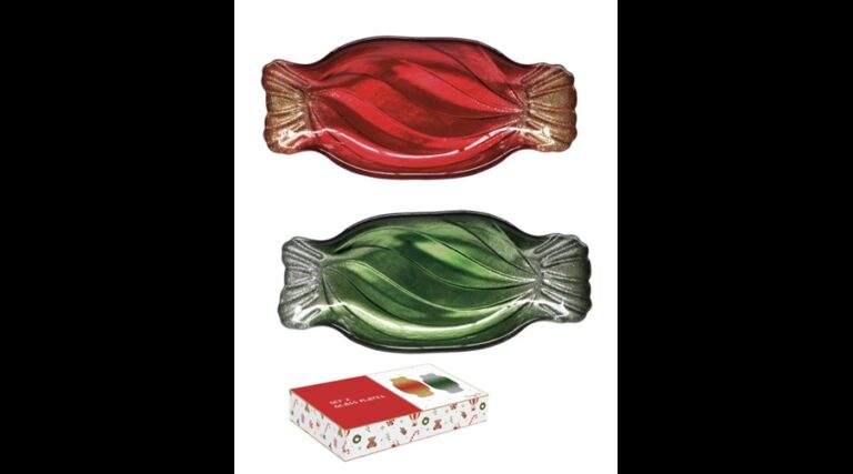 R2S.1415CTGG Szaloncukor üvegtál 2 db-os szett