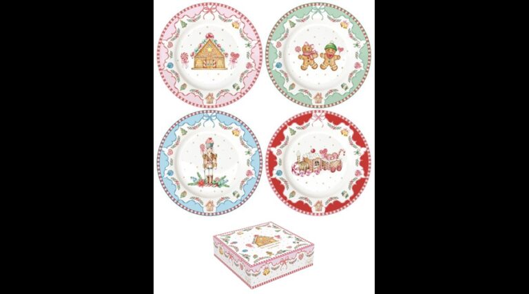 R2S.3116SWEC Porcelán desszerttányérszett 4db-os