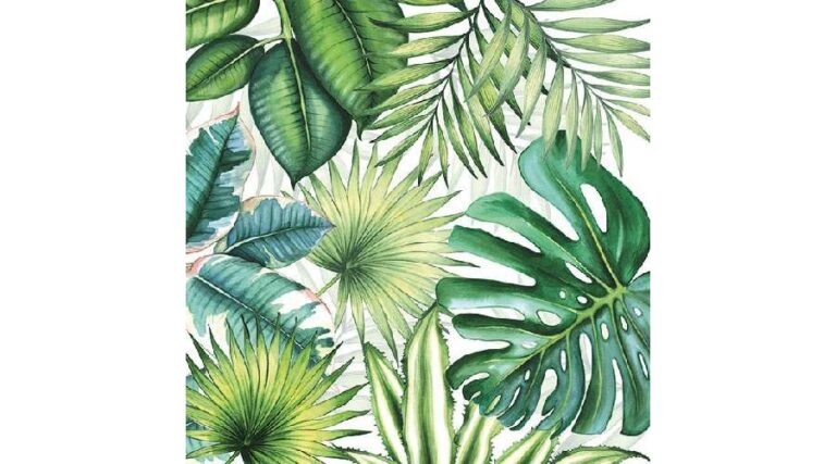 AMB.13310940 Tropical Leaves papírszalvéta 33x33cm