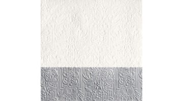 AMB.13311151 Elegance Dip Silver dombornyomott papírszalvéta 33x33cm