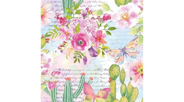 AMB.13311505 Roses & Cacti papírszalvéta 33x33cm