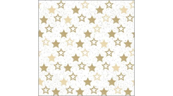 AMB.33312481 Stars All Over Gold papírszalvéta 33x33cm