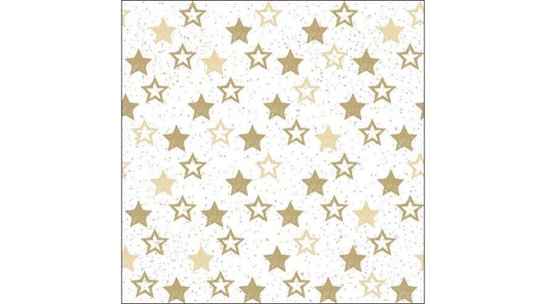 AMB.33312481 Stars All Over Gold papírszalvéta 33x33cm