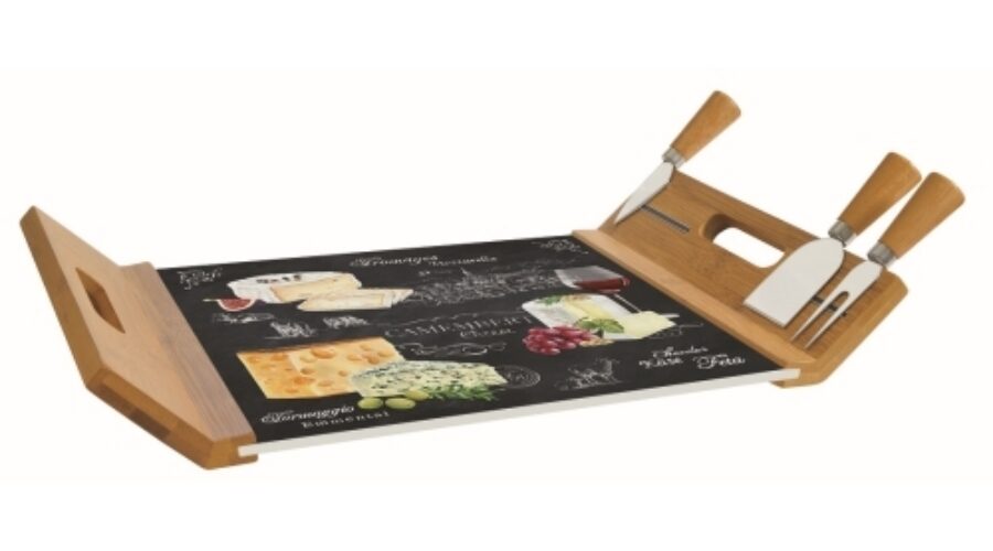 R2S.890WOCH Sajtvágókészlet üveglapos