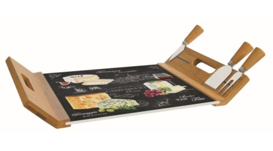 R2S.890WOCH Sajtvágókészlet üveglapos