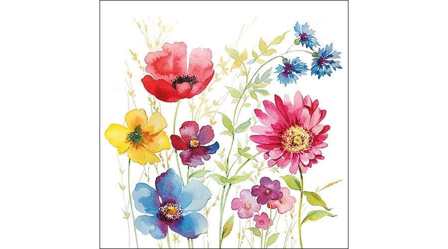 AMB.13313950 Aquarell Meadow papírszalvéta 33x33cm