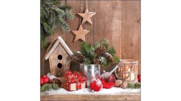 AMB.33314635 X-Mas Scene papírszalvéta 33x33cm