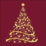 AMB.33314773 Shining Tree bordeaux papírszalvéta 33x33cm