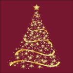 AMB.33314773 Shining Tree bordeaux papírszalvéta 33x33cm