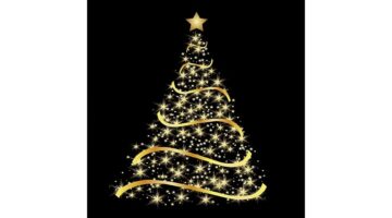 AMB.33314770 Shining Tree black papírszalvéta 33x33cm