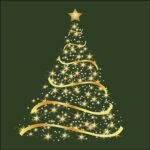 AMB.33314771 Shining Tree green papírszalvéta 33x33cm