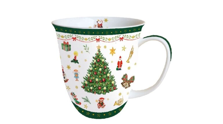 AMB.38414515 Christmas Evergreen porcelánbögre 0