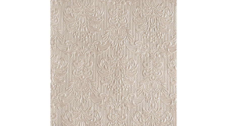 AMB.13306923 Elegance pearl taupe dombornyomott papírszalvéta 33x33cm