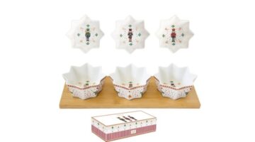 R2S.2183NUTC Porcelán csillagtálka szett 3 db-os