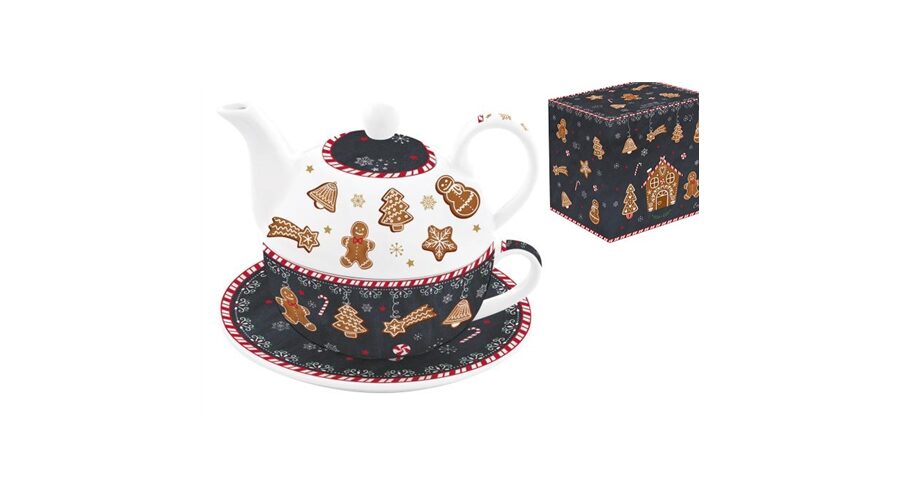 R2S.104GING Porcelán egyszemélyes teáskészlet 350ml