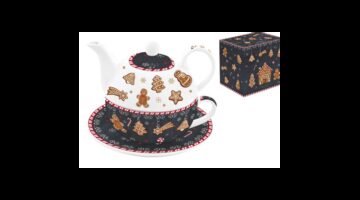 R2S.104GING Porcelán egyszemélyes teáskészlet 350ml