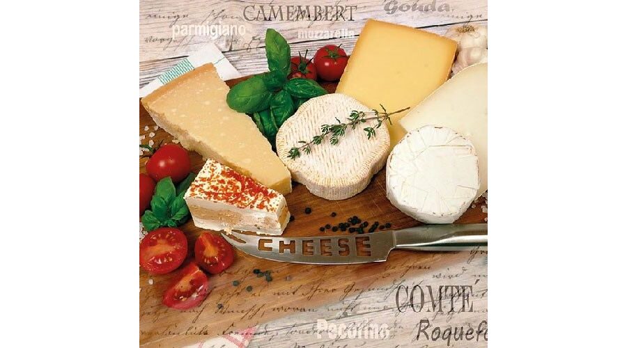 AMB.13312935 Palette of Cheeses papírszalvéta 33x33cm