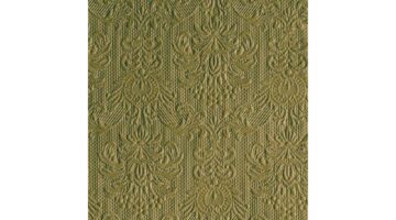 AMB.13311114 Elegance Olive Green dombornyomott papírszalvéta 33x33cm