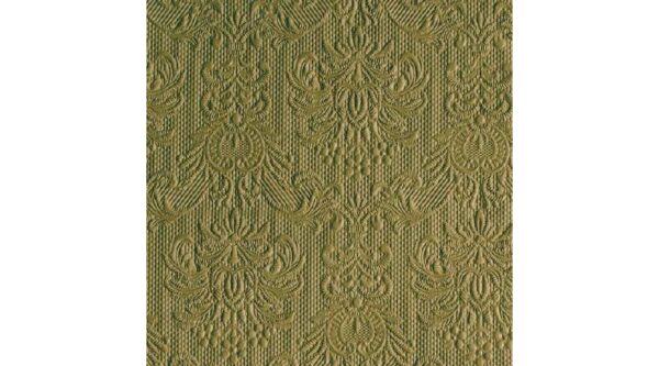 AMB.13311114 Elegance Olive Green dombornyomott papírszalvéta 33x33cm
