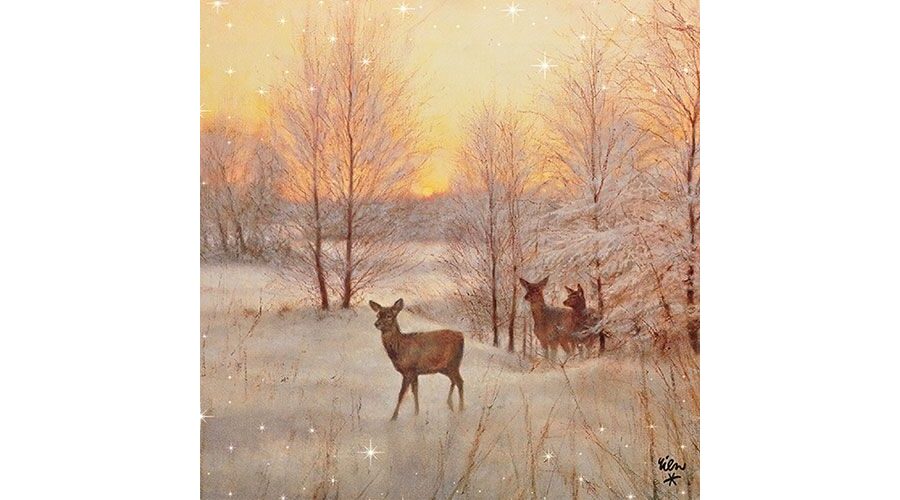 AMB.13313630 Deer At Sunset papírszalvéta 33x33cm