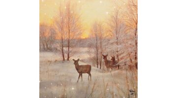 AMB.13313630 Deer At Sunset papírszalvéta 33x33cm