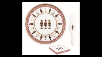 R2S.1112NUTC Porcelán tortatál lapáttal 32cm dobozban