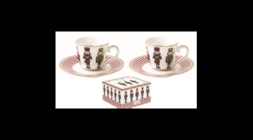 R2S.1107NUTC Porcelán eszpreszócsésze+alj 2 személyes 80ml