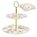 R2S.1284SPRI Porcelán süteményes állvány 2 emeletes 16/21cm dobozban