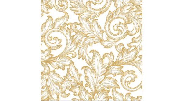 AMB.13316820 Baroque Gold/White papírszalvéta 33x33cm