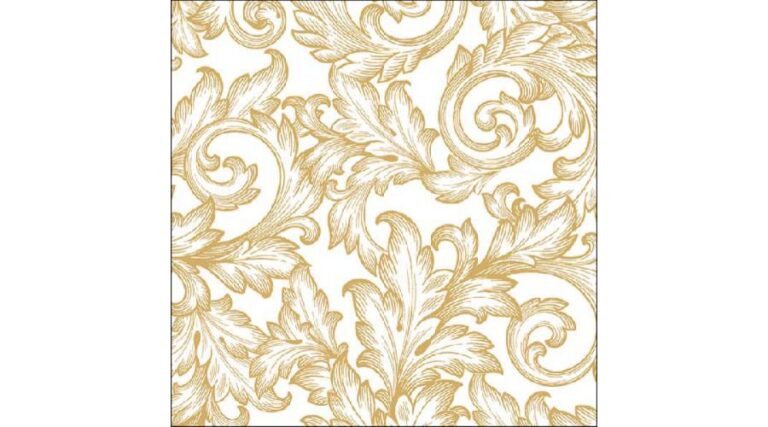 AMB.13316820 Baroque Gold/White papírszalvéta 33x33cm