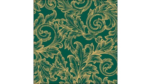 AMB.13316827 Baroque Gold/Green papírszalvéta 33x33cm