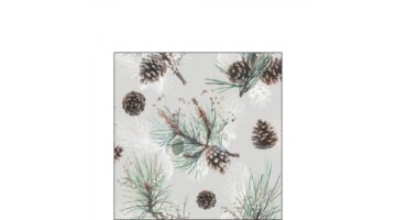AMB.32516470 Pine Cone All Over papírszalvéta 25x25cm