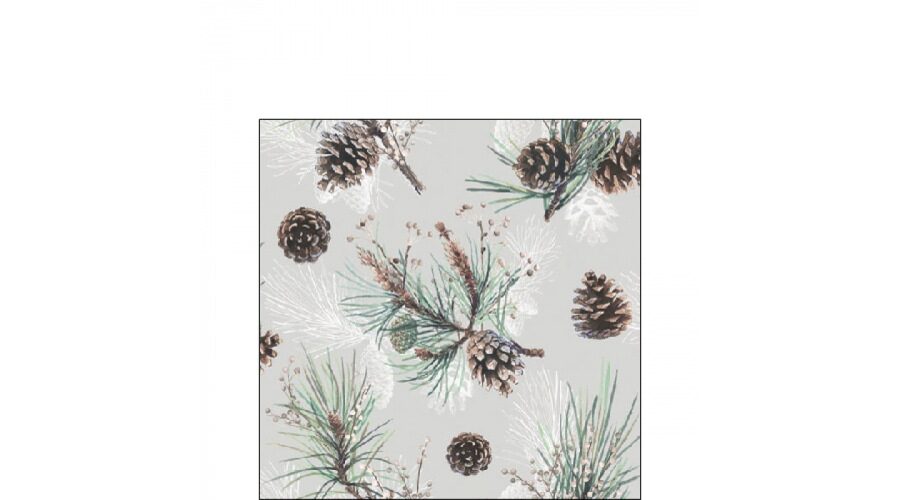 AMB.32516470 Pine Cone All Over papírszalvéta 25x25cm