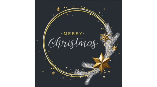 AMB.33316510 Wishing Ring Black papírszalvéta 33x33cm