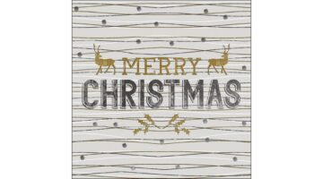 AMB.33316525 Classy Christmas Grey papírszalvéta 33x33cm