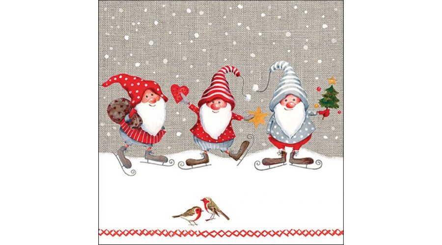 AMB.33316940 Skating Dwarfs papírszalvéta 33x33cm
