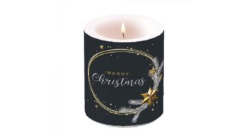 AMB.39316510 Wishing Ring Black átvilágítós gyertya 10x10cm